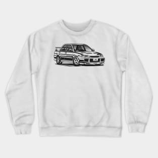 EUROBEAT INTENSIFIES - LANCER EVO CE9A full-body version Crewneck Sweatshirt